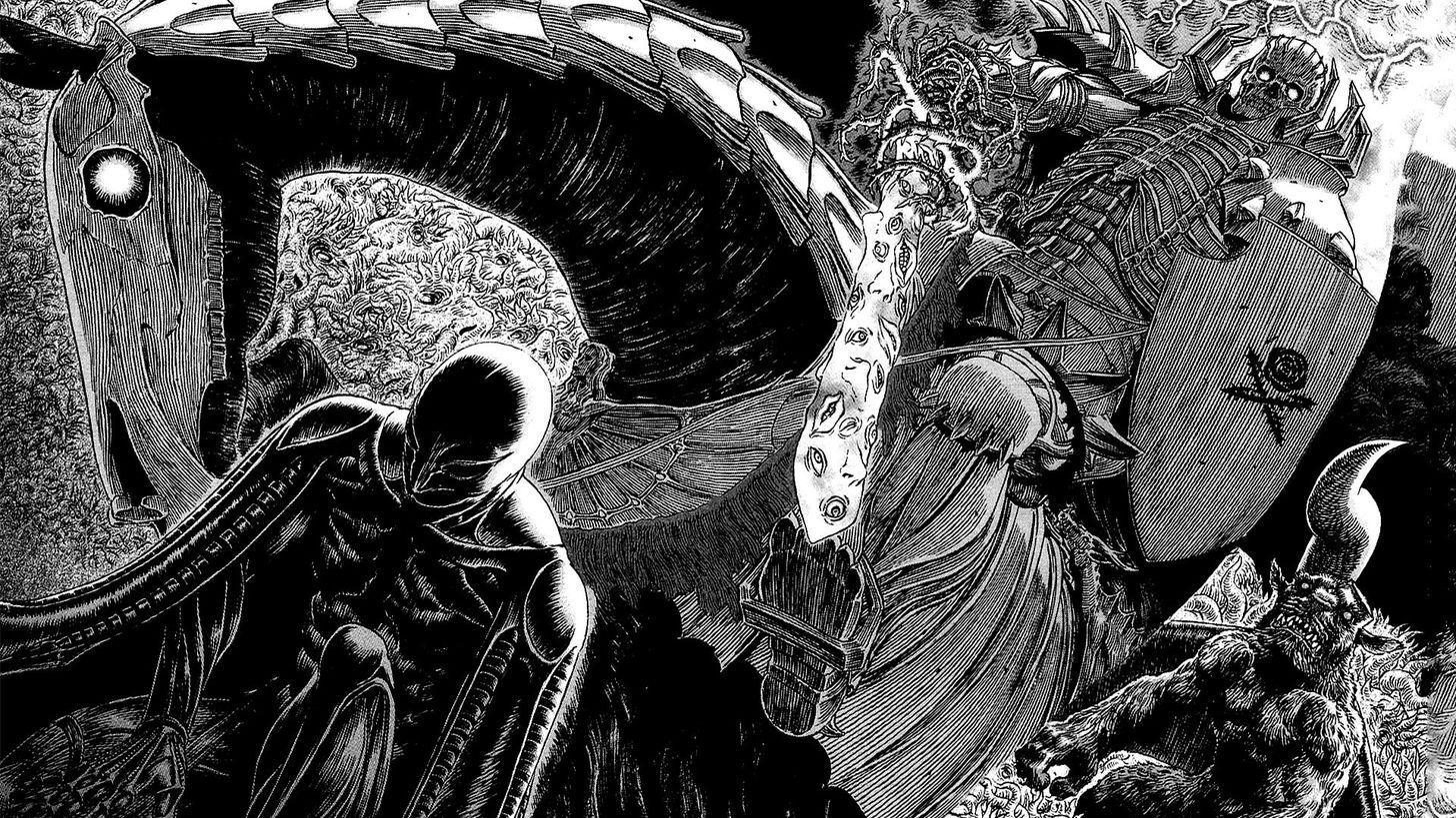 Le Chevalier au Crâne face à la God Hand