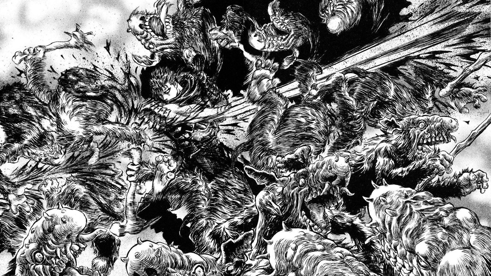 Guts au milieu de la meute