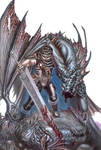 Le Guerrier Noir, ou commencer par la fin — Kentaro Miura © Hakusensha · Glénat
