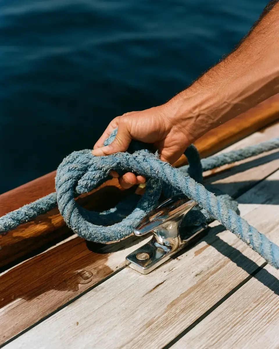 À bord, les gestes du skipper