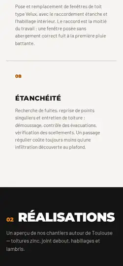 XS Zinc — vue 2 en mobile