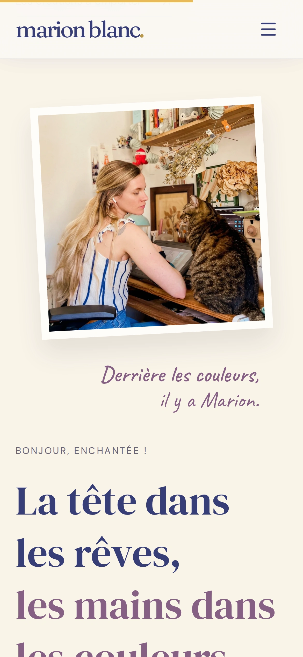 Marion Blanc — La tête dans les rêves,les mains… (téléphone)