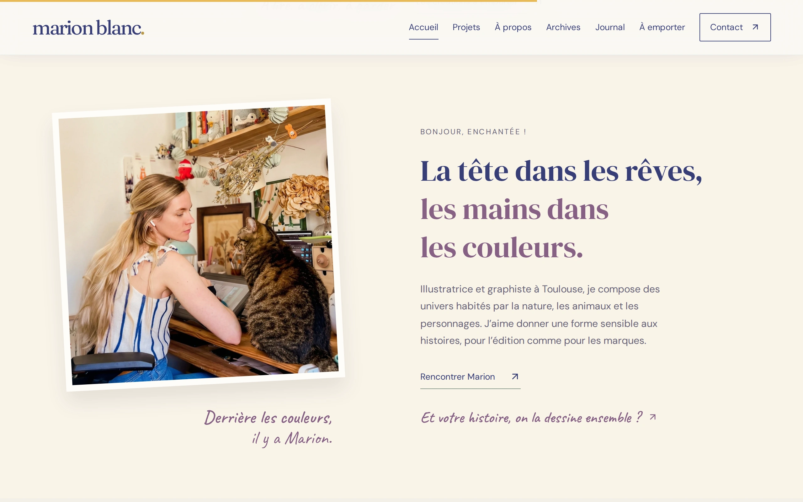 Marion Blanc — La tête dans les rêves,les mains… (écran)