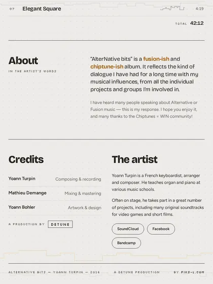 AlterNative bits — vue 3 en tablette