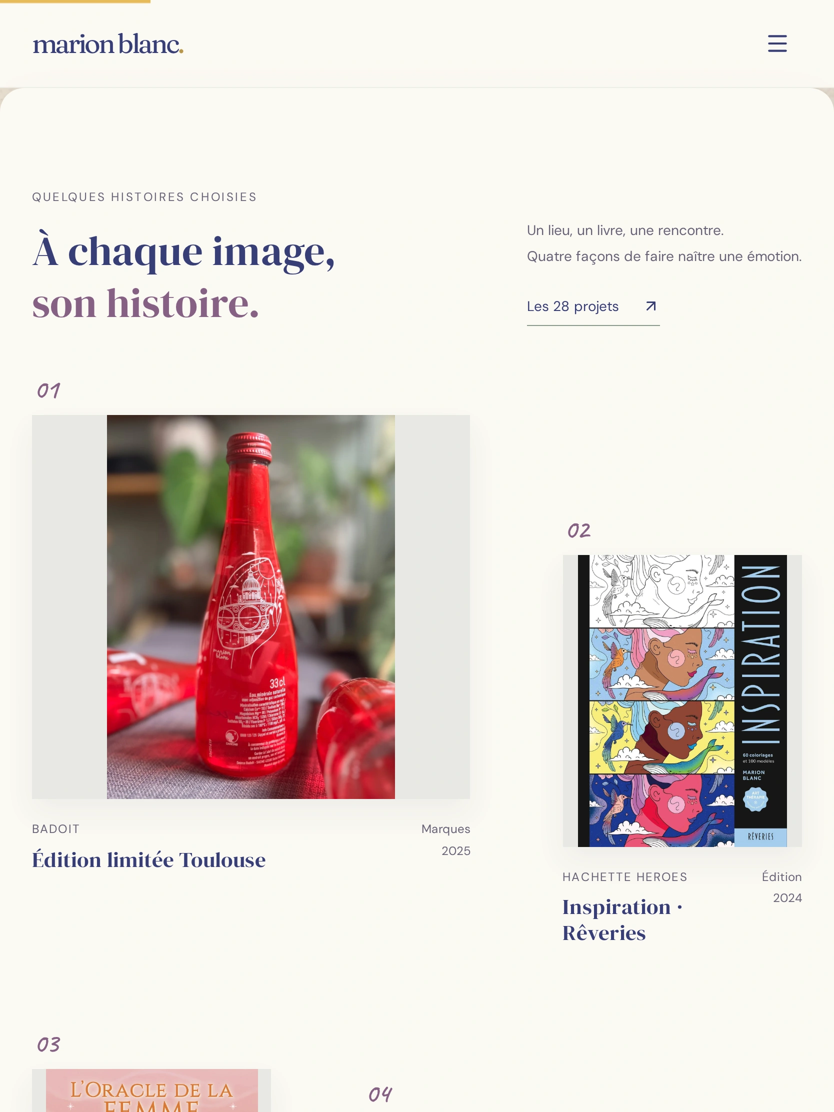 Marion Blanc — À chaque image, son histoire (tablette)