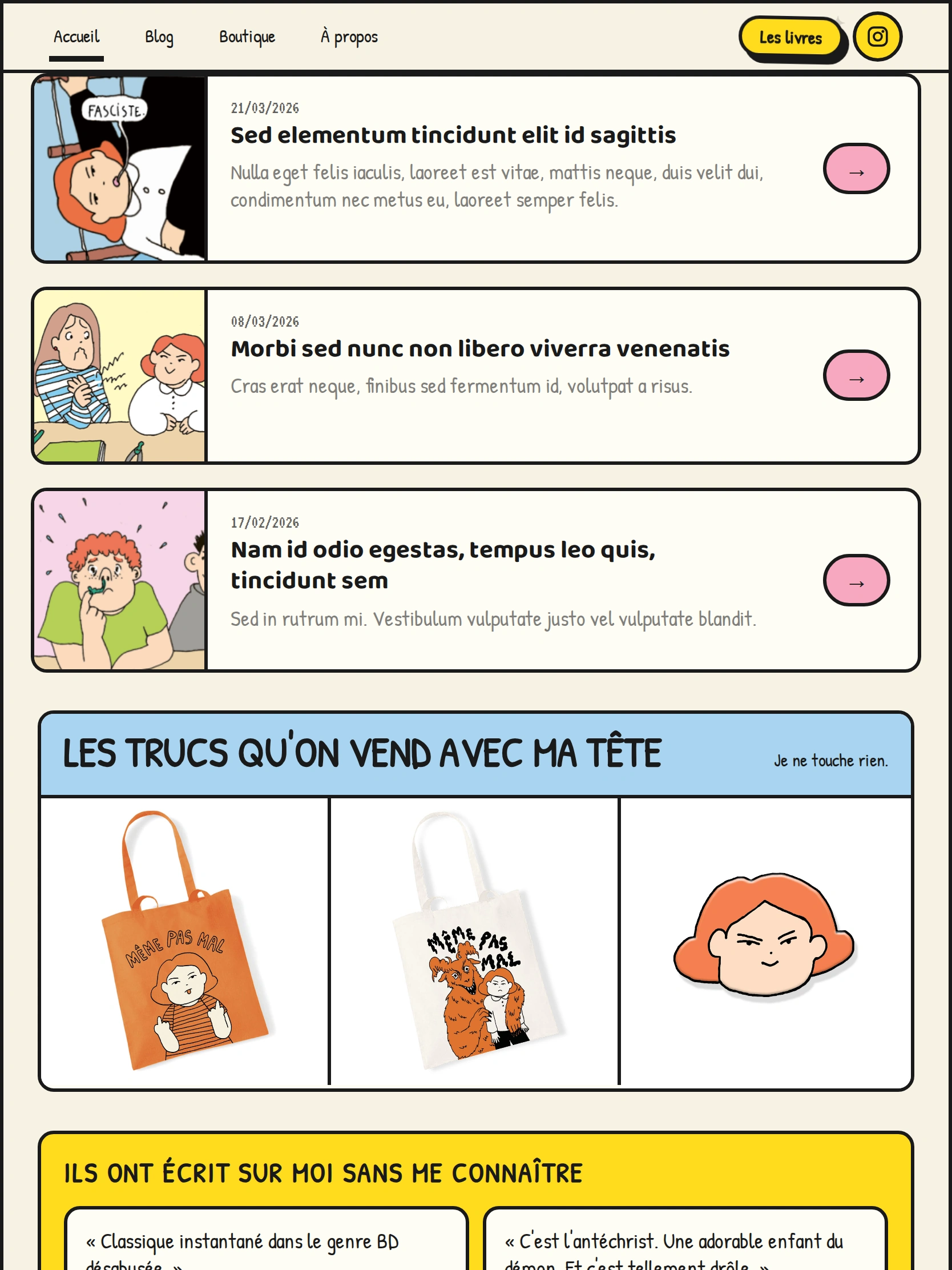 Ernestine — Nam id odio egestas, tempus leo quis… (tablette)