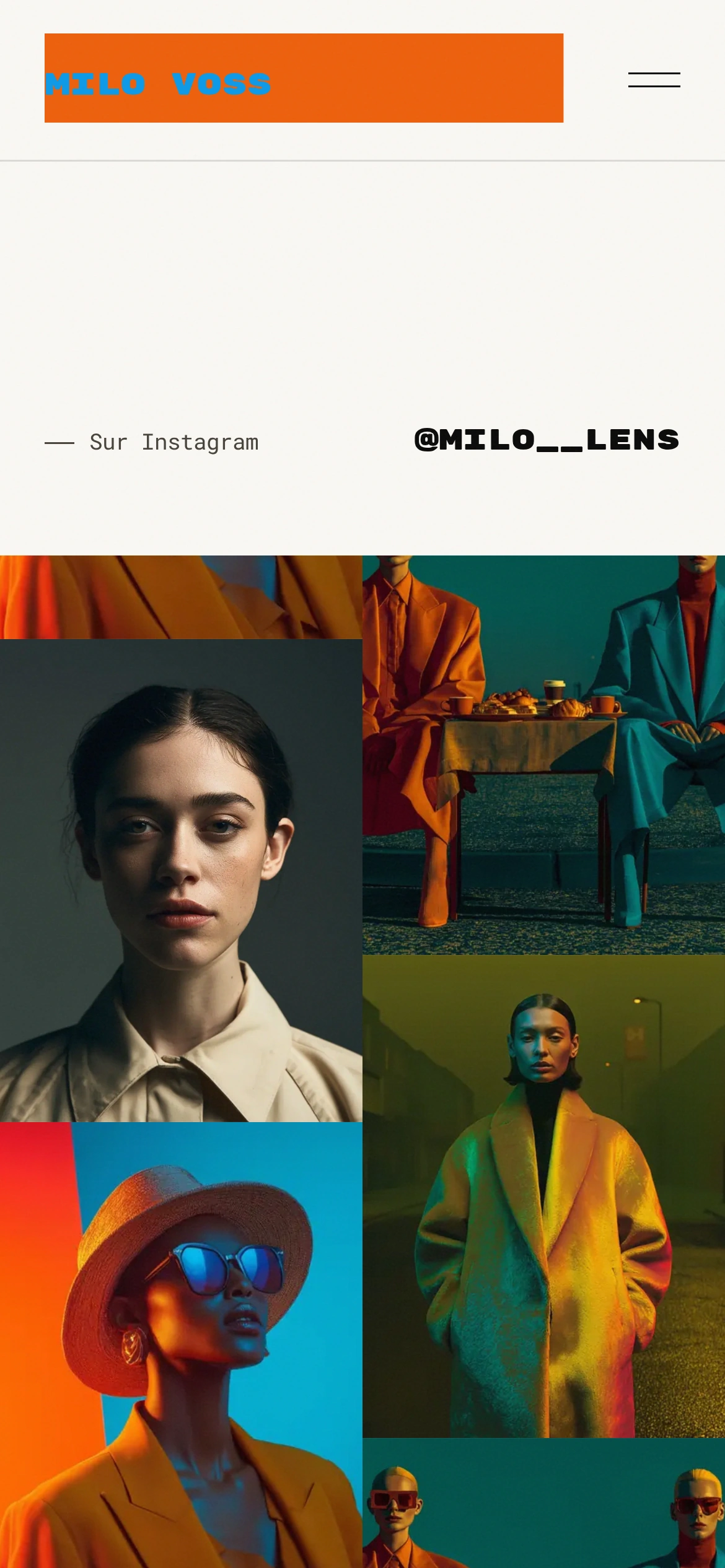 Milo Voss — Sur Instagram (téléphone)