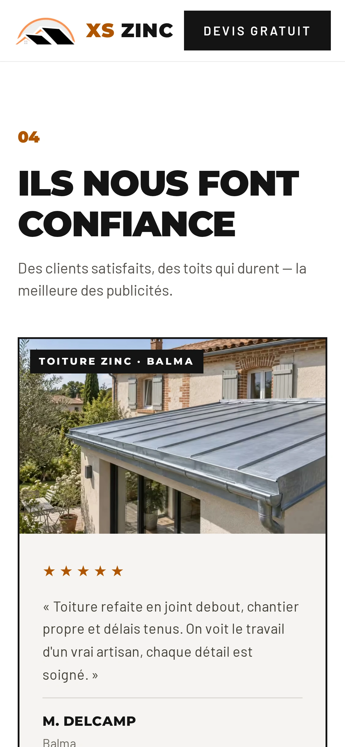 XS Zinc — Ils nous font confiance (téléphone)