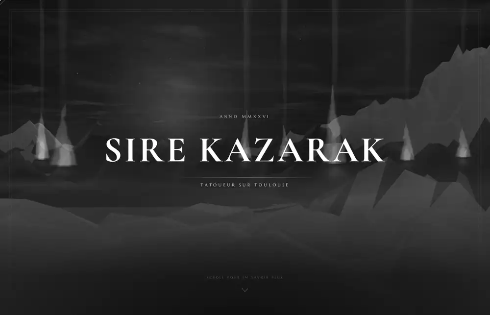 Page d'accueil du site Sire Kazarak