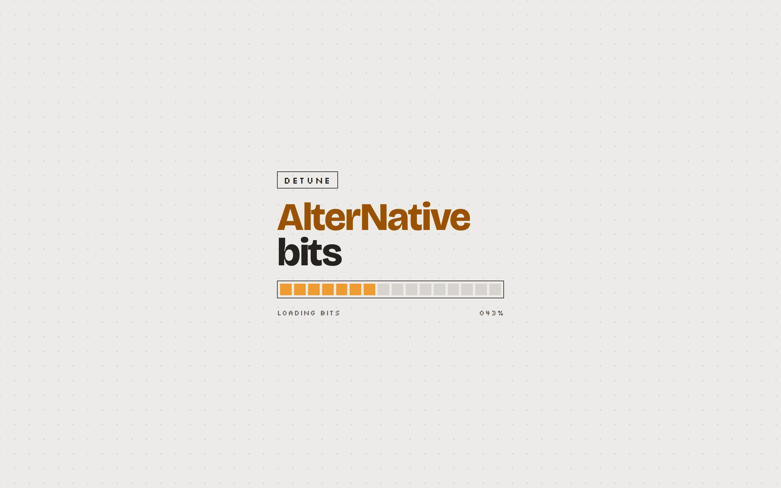 AlterNative bits — Écran de chargement (écran)