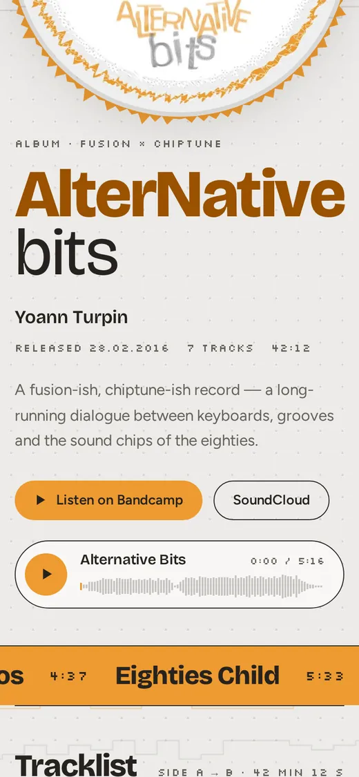 AlterNative bits — vue 2 en téléphone