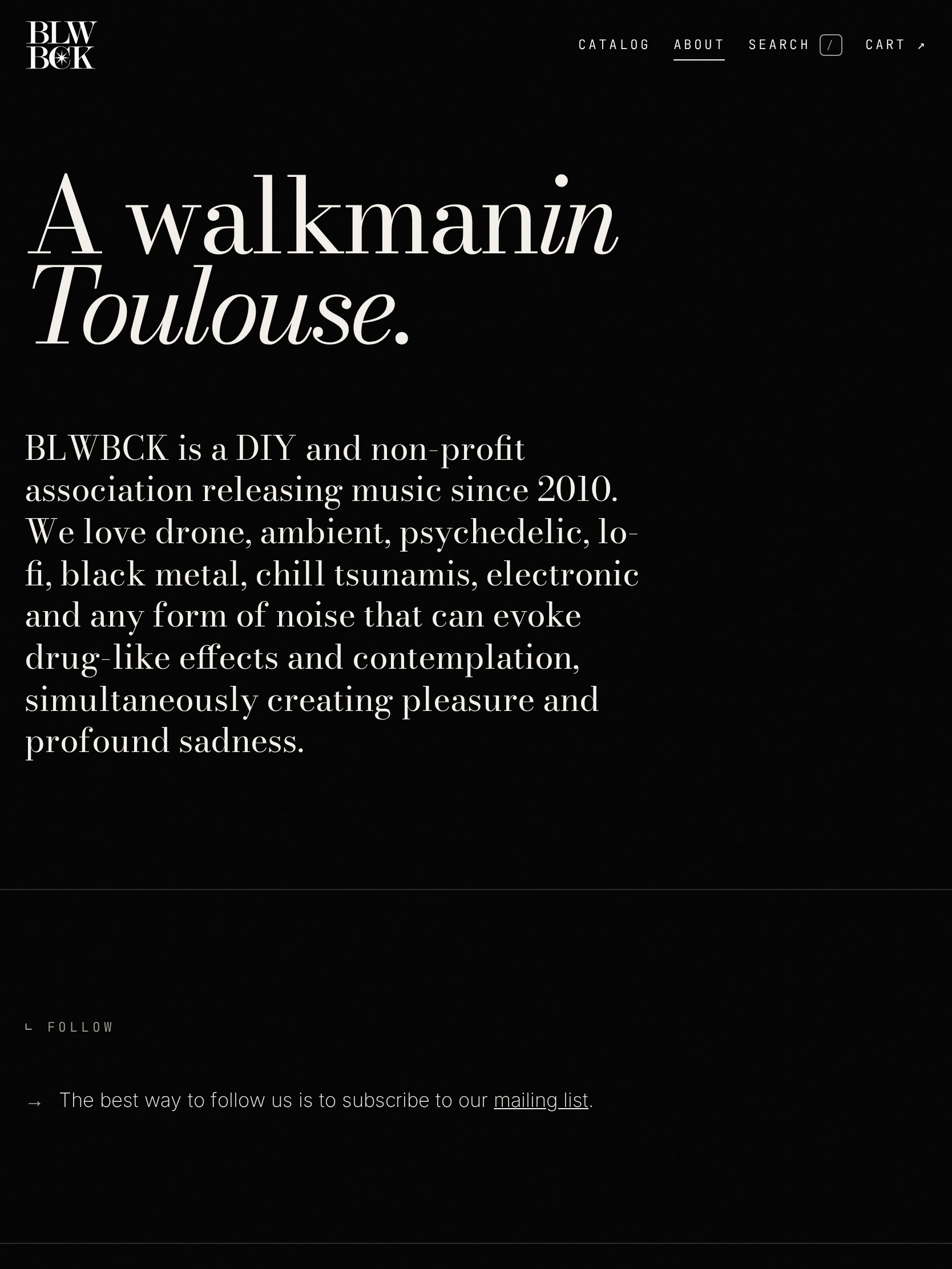 BLWBCK — About (tablette)