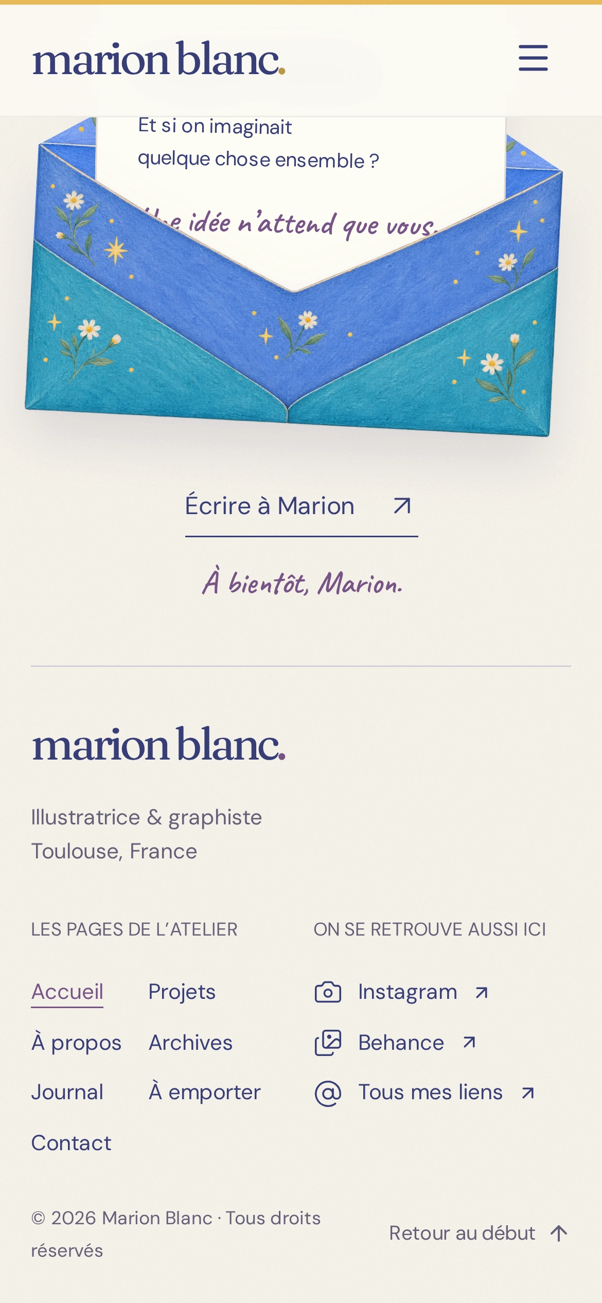 Marion Blanc — Pied de page (téléphone)