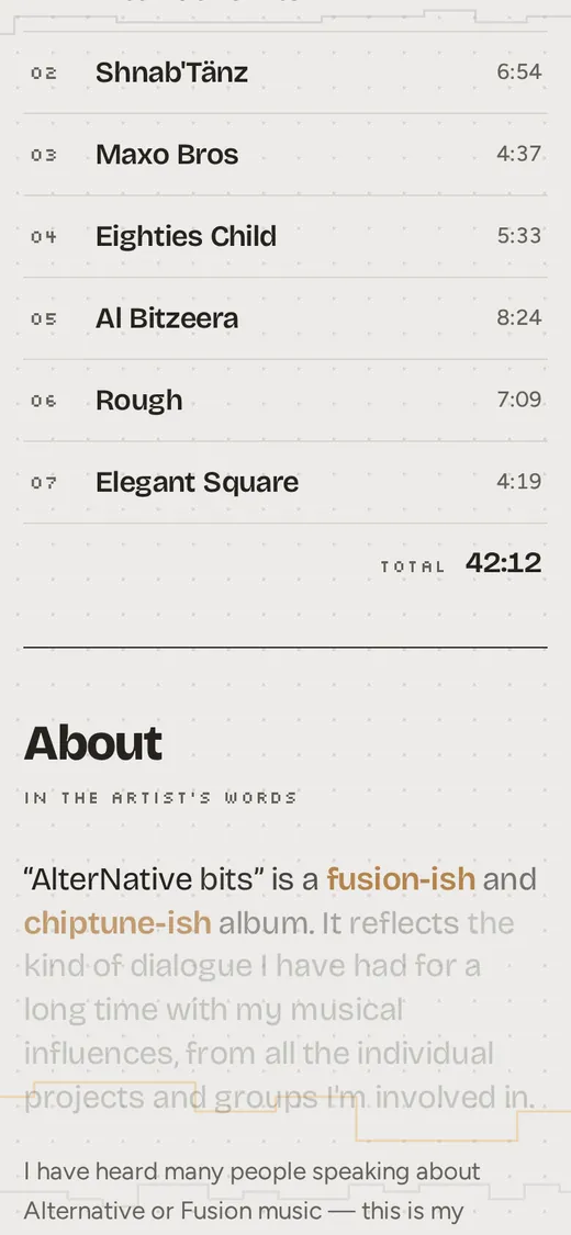 AlterNative bits — vue 4 en téléphone