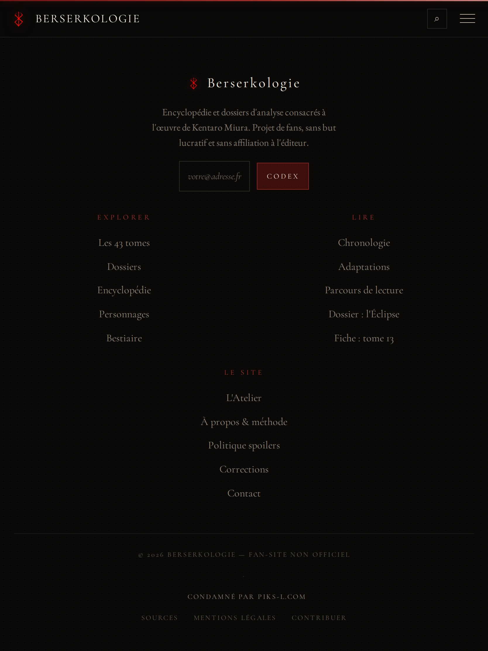 Berserkologie — Pied de page (tablette)