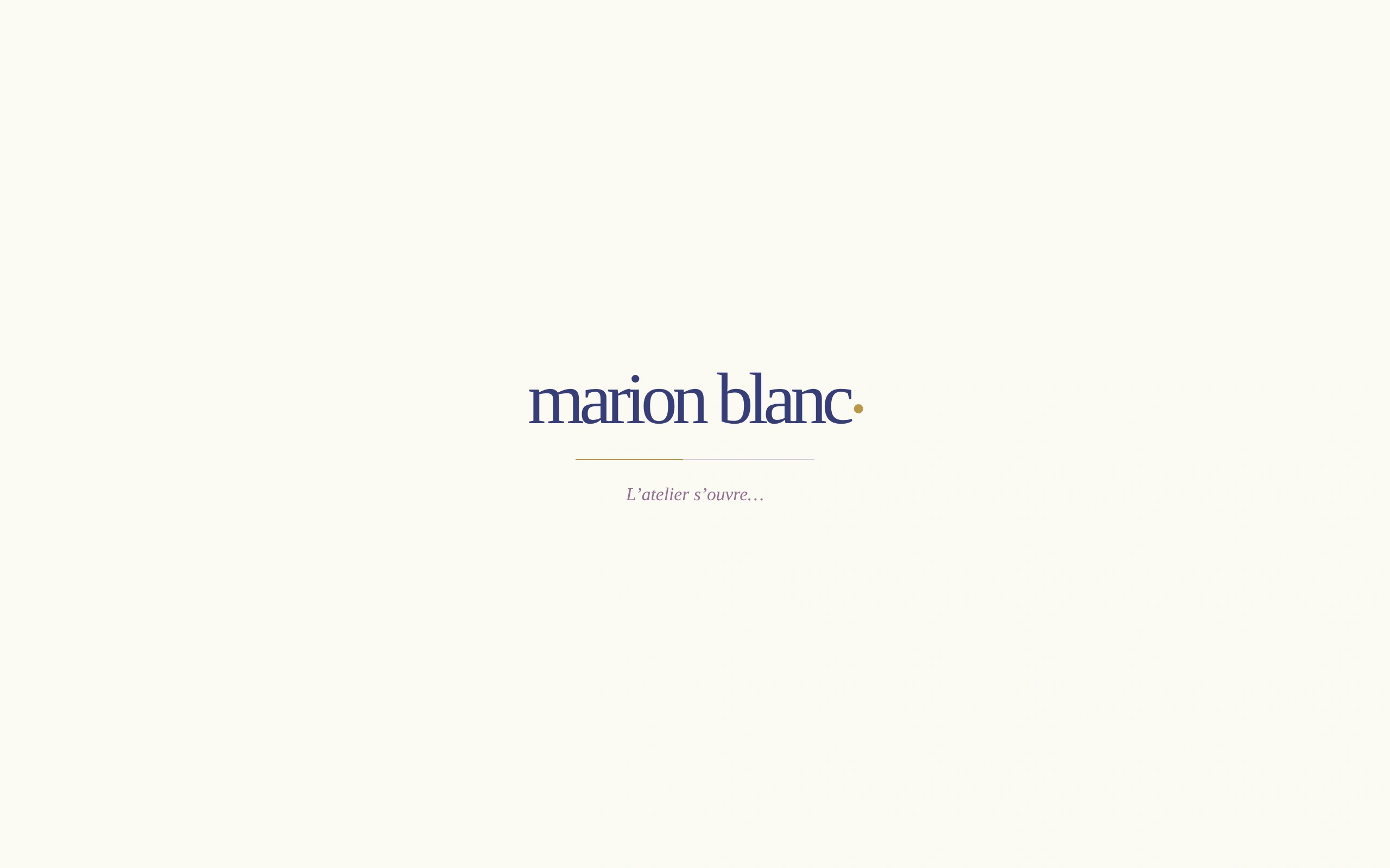 Marion Blanc — Écran de chargement (écran)