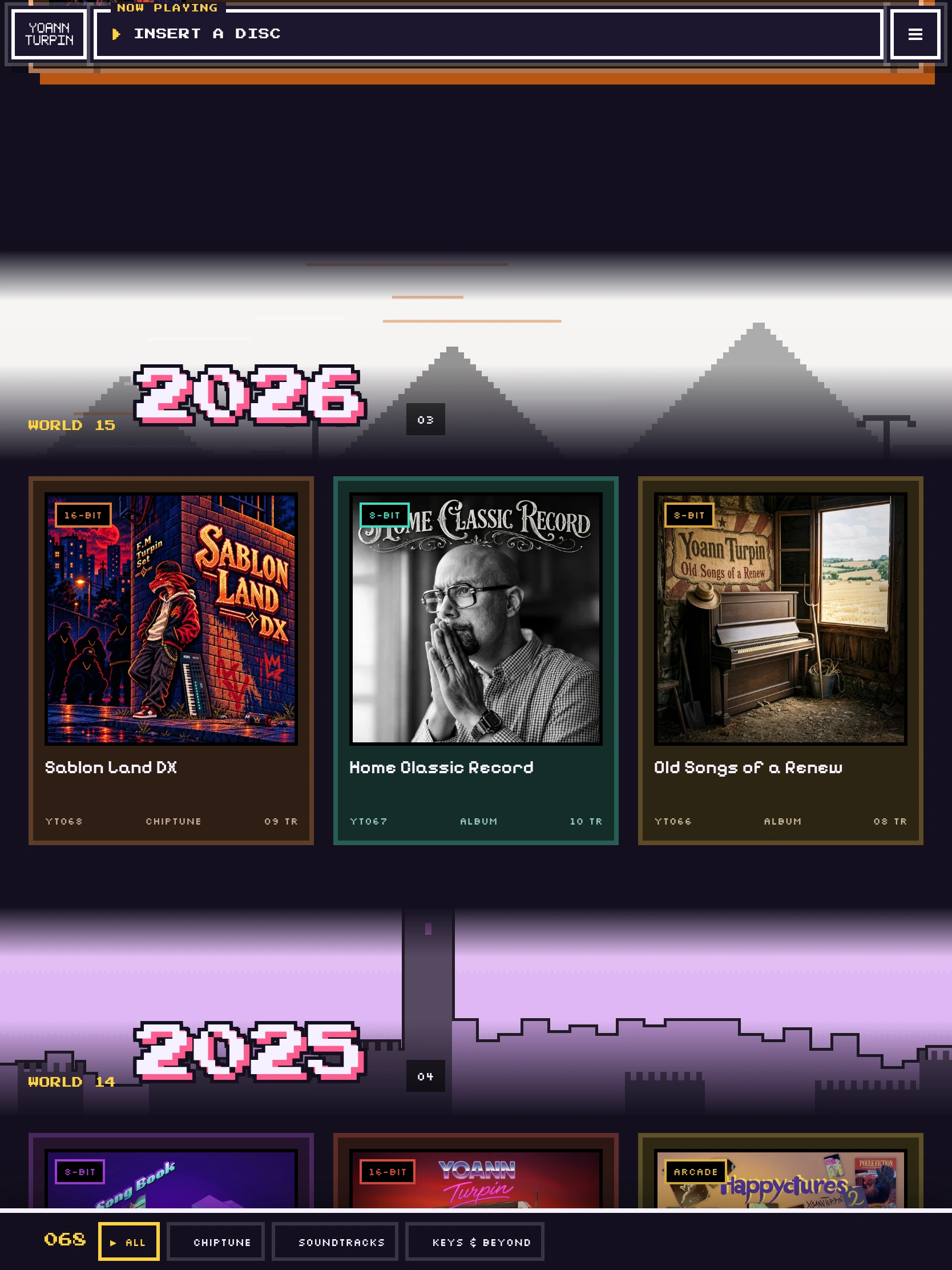 Yoann Turpin — Les albums, par années (tablette)