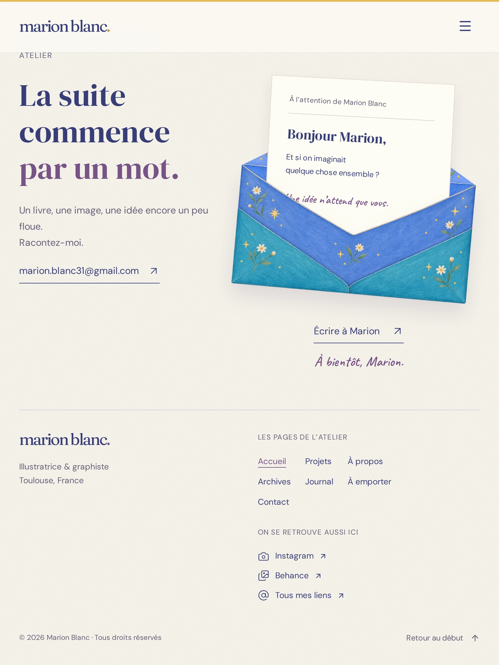 Marion Blanc — Pied de page (tablette)