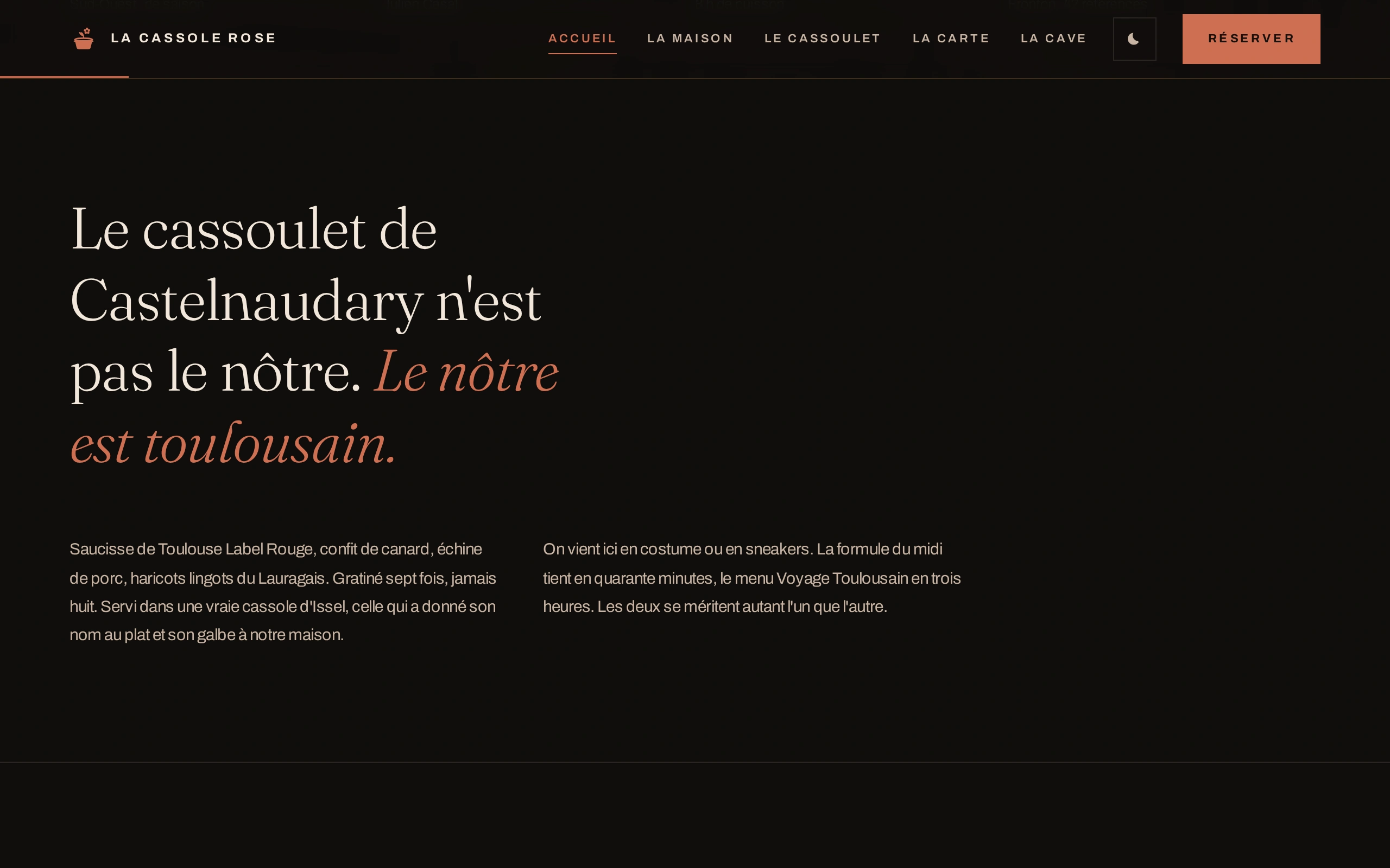 La Cassole Rose — Le cassoulet de Castelnaudary (écran)