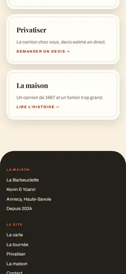 La Barbeuclette — vue 3 en mobile