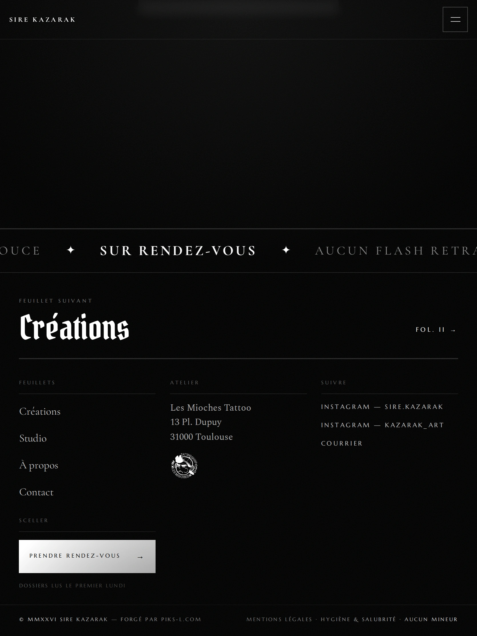 Sire Kazarak — Pied de page (tablette)