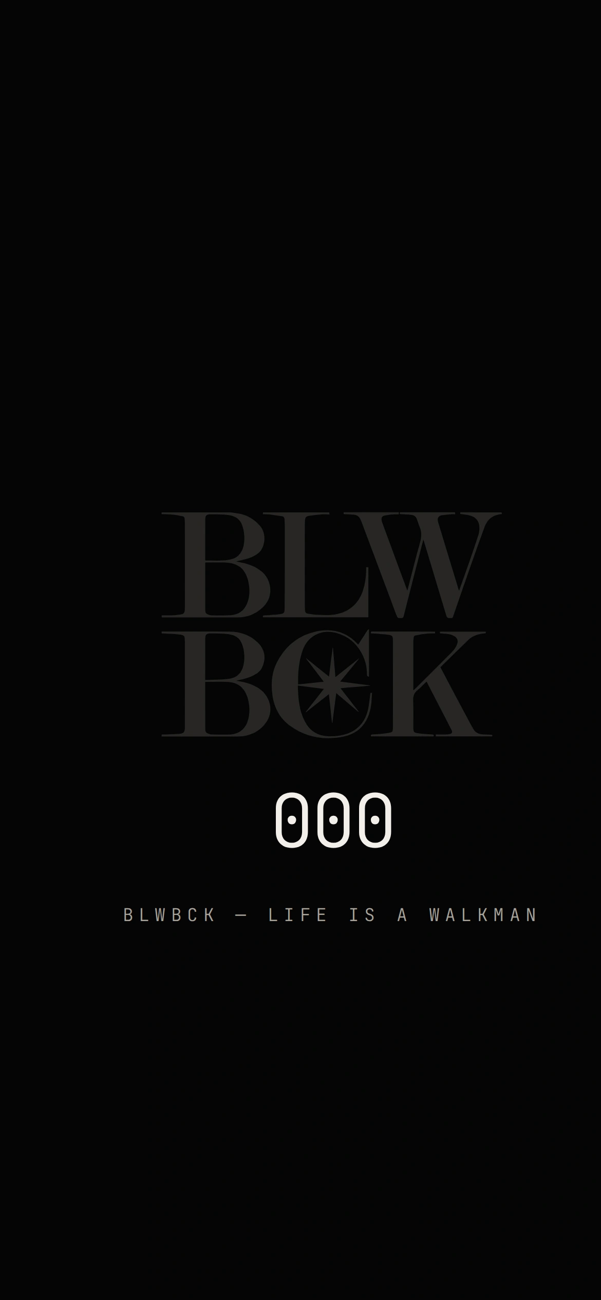 BLWBCK — Écran de chargement (téléphone)
