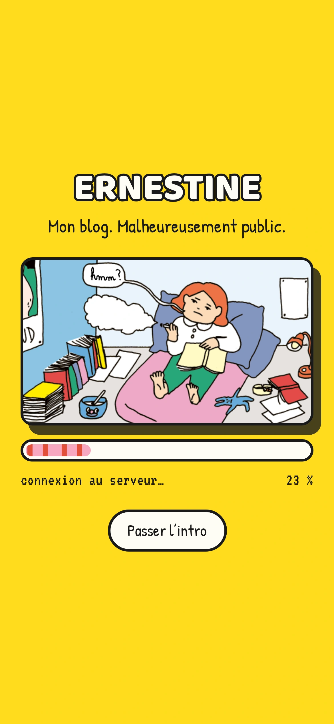 Ernestine — Écran de chargement (téléphone)