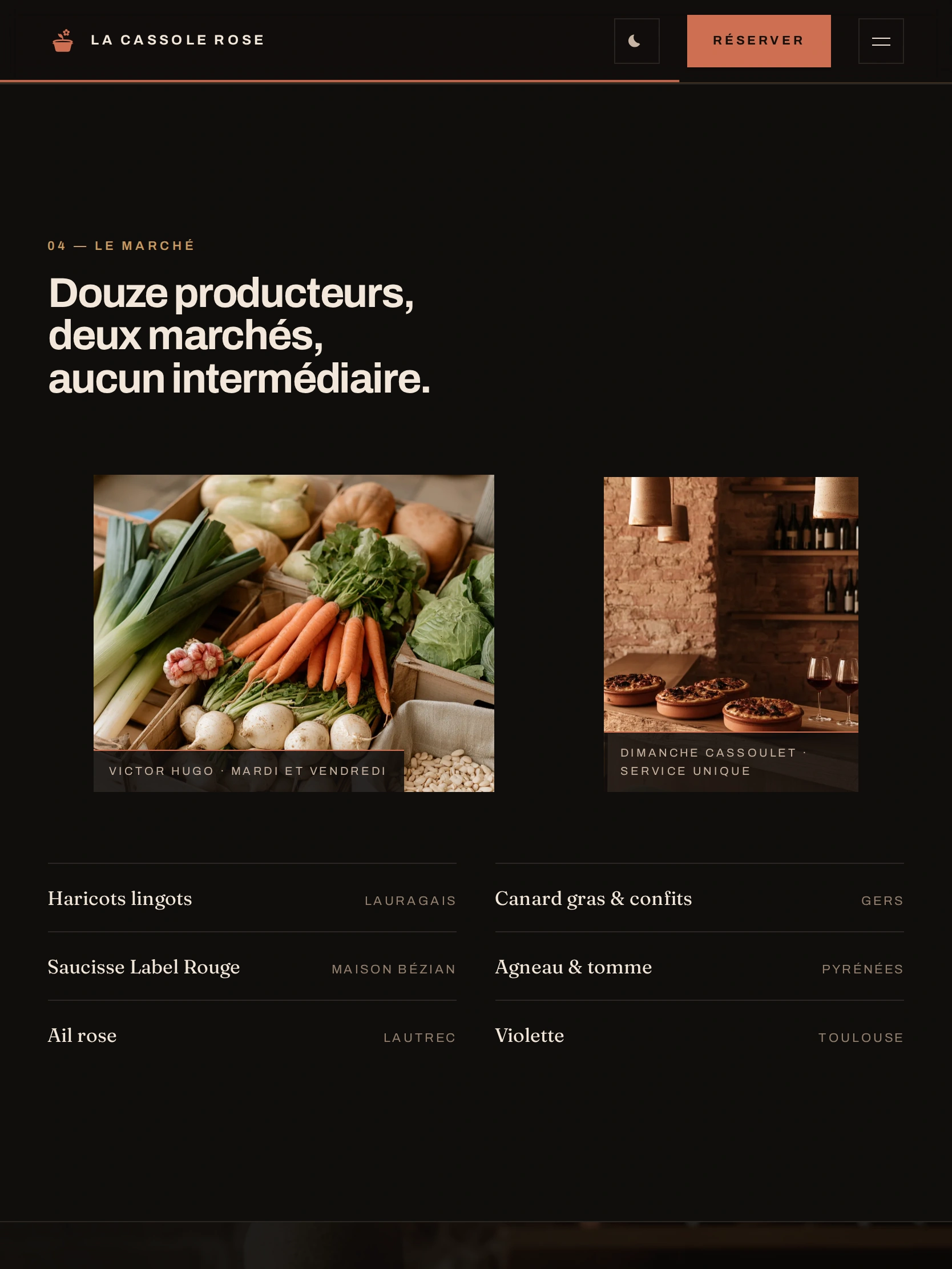 La Cassole Rose — Douze producteurs, deux marchés, aucun… (tablette)