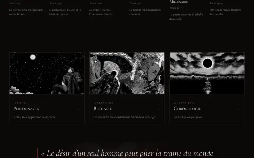 Berserkologie — vue 3 en écran