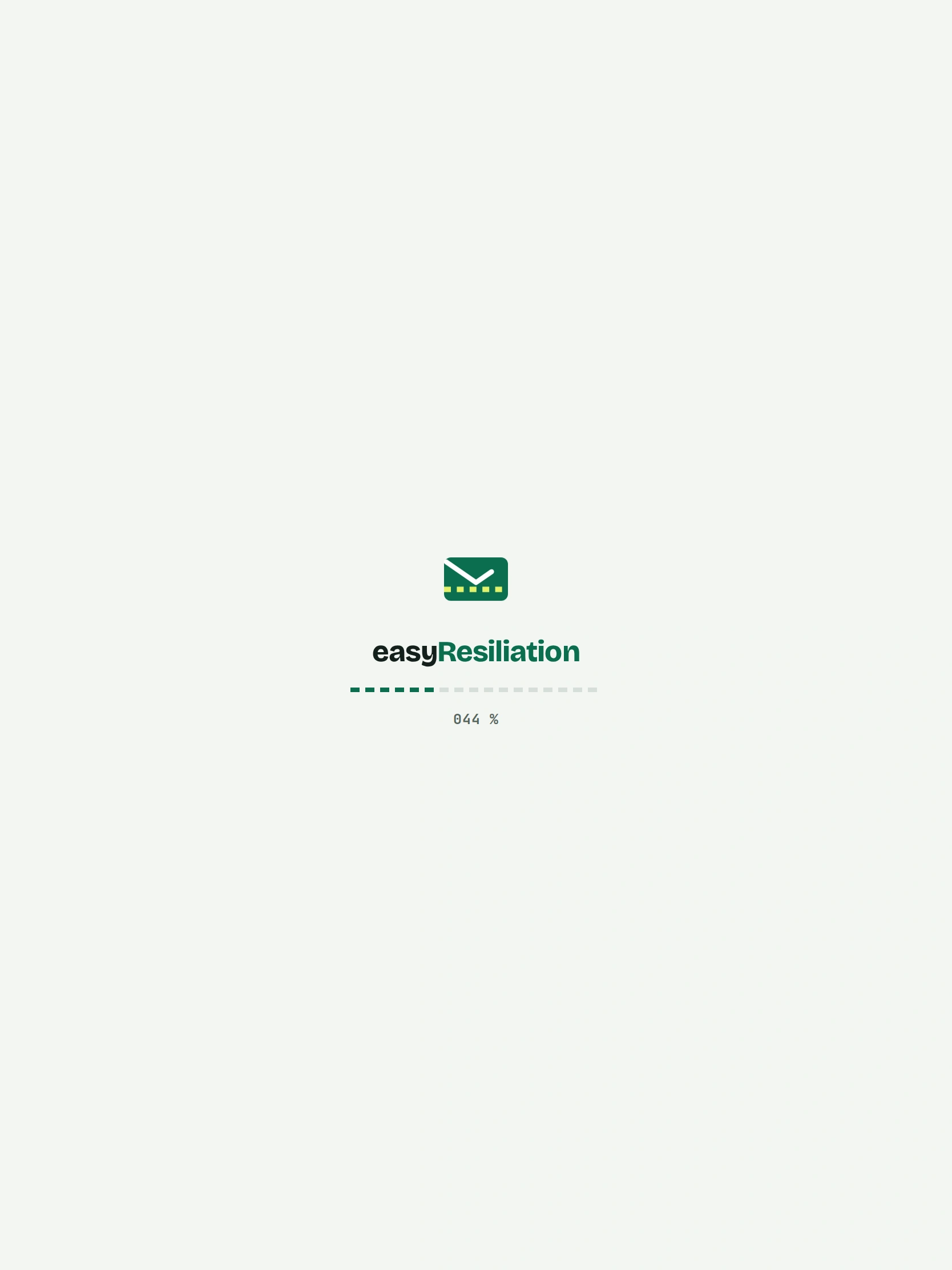 easyResiliation — Écran de chargement (tablette)