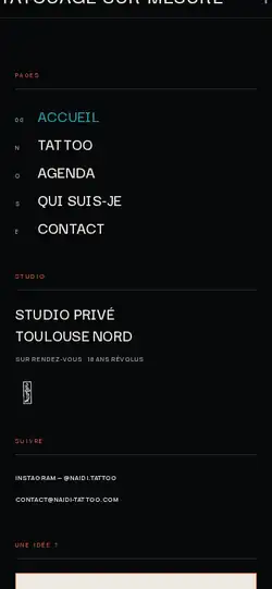 Naïdi Tattoo — vue 3 en mobile