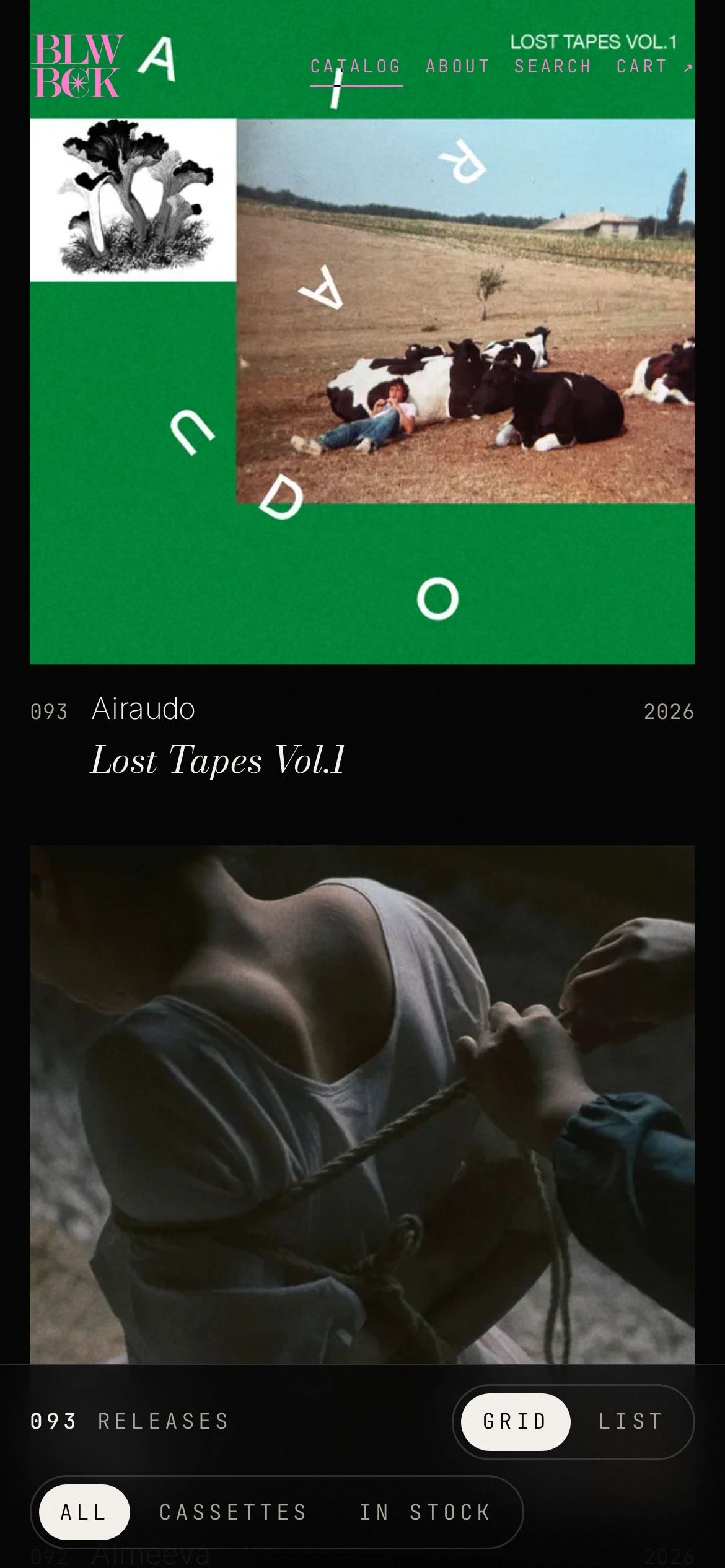 BLWBCK — Le catalogue (téléphone)