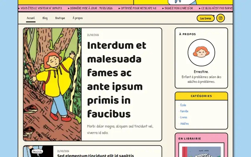Ernestine — vue 1 en écran