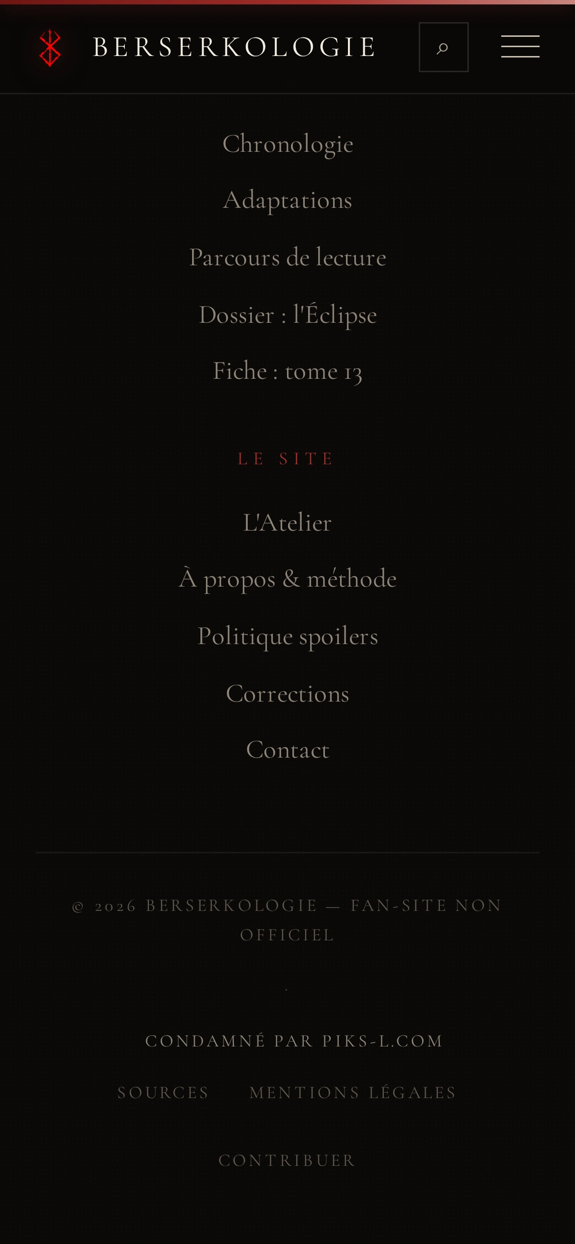 Berserkologie — Pied de page (téléphone)