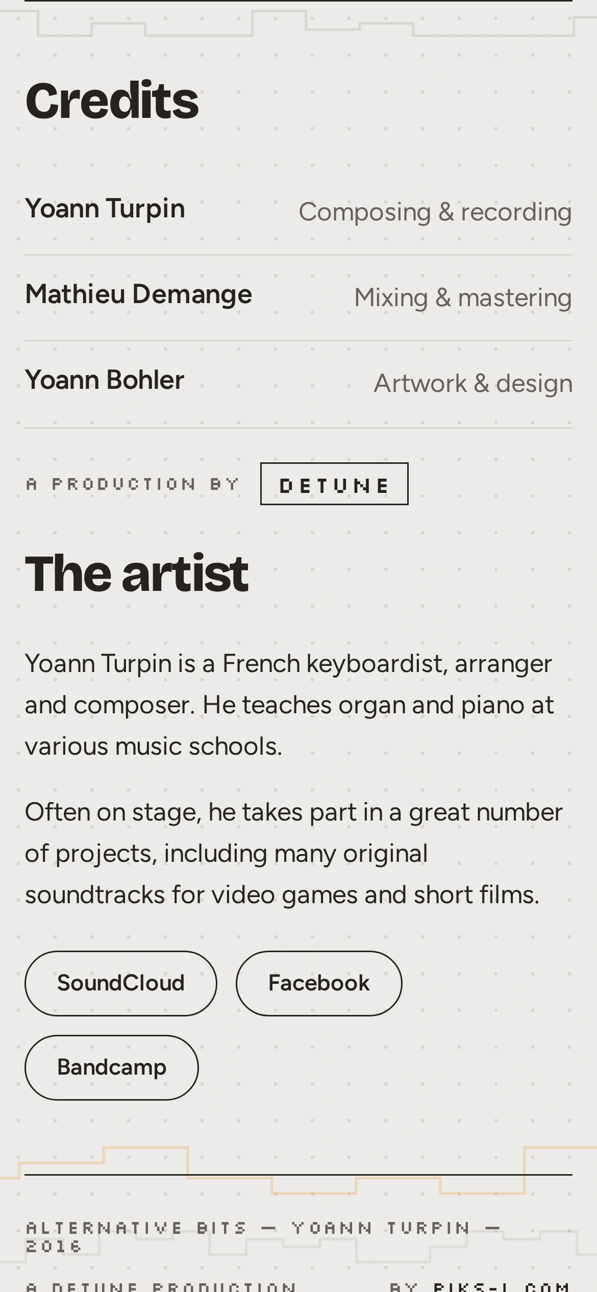 AlterNative bits — Credits (téléphone)