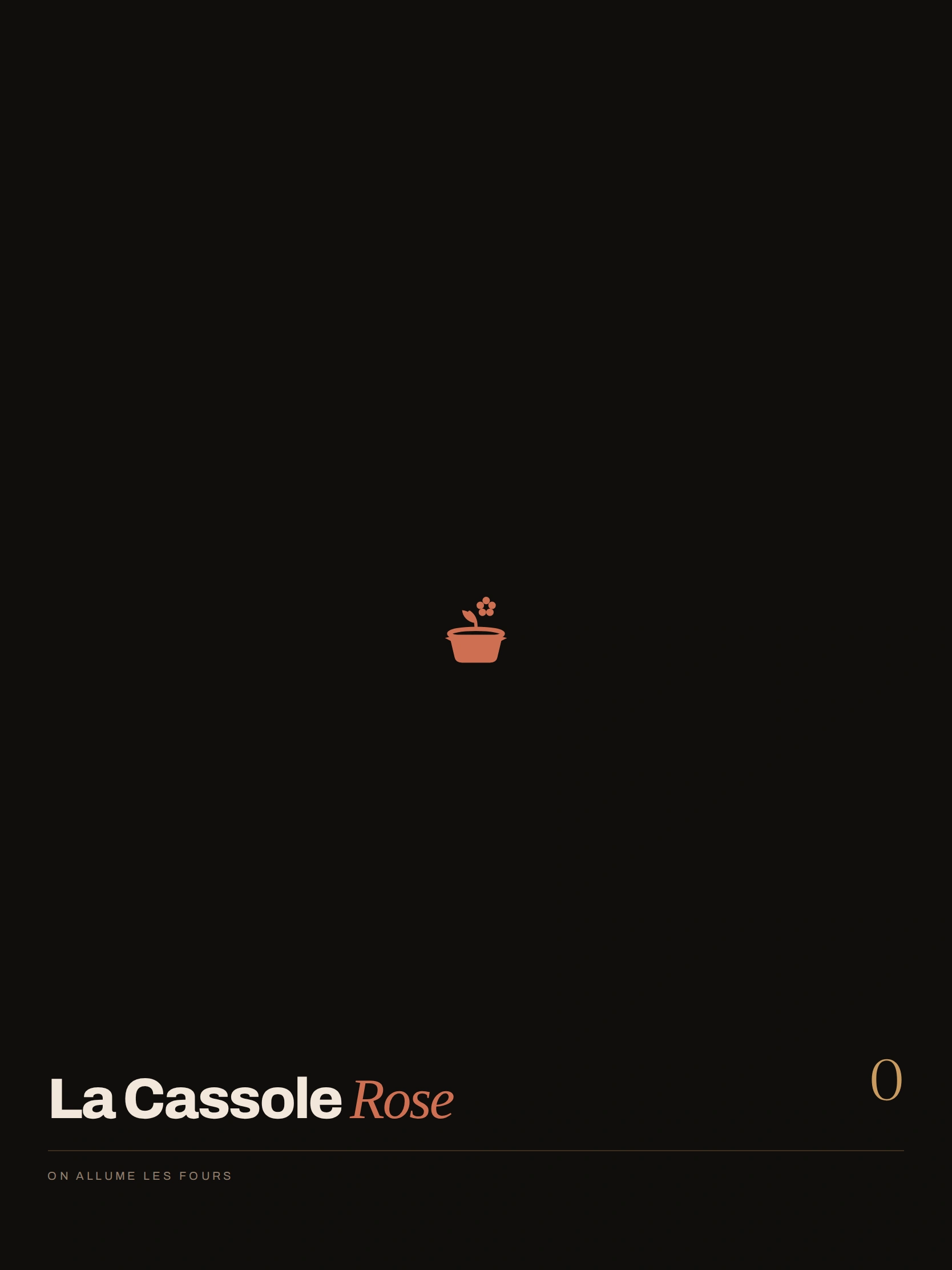 La Cassole Rose — Écran de chargement (tablette)