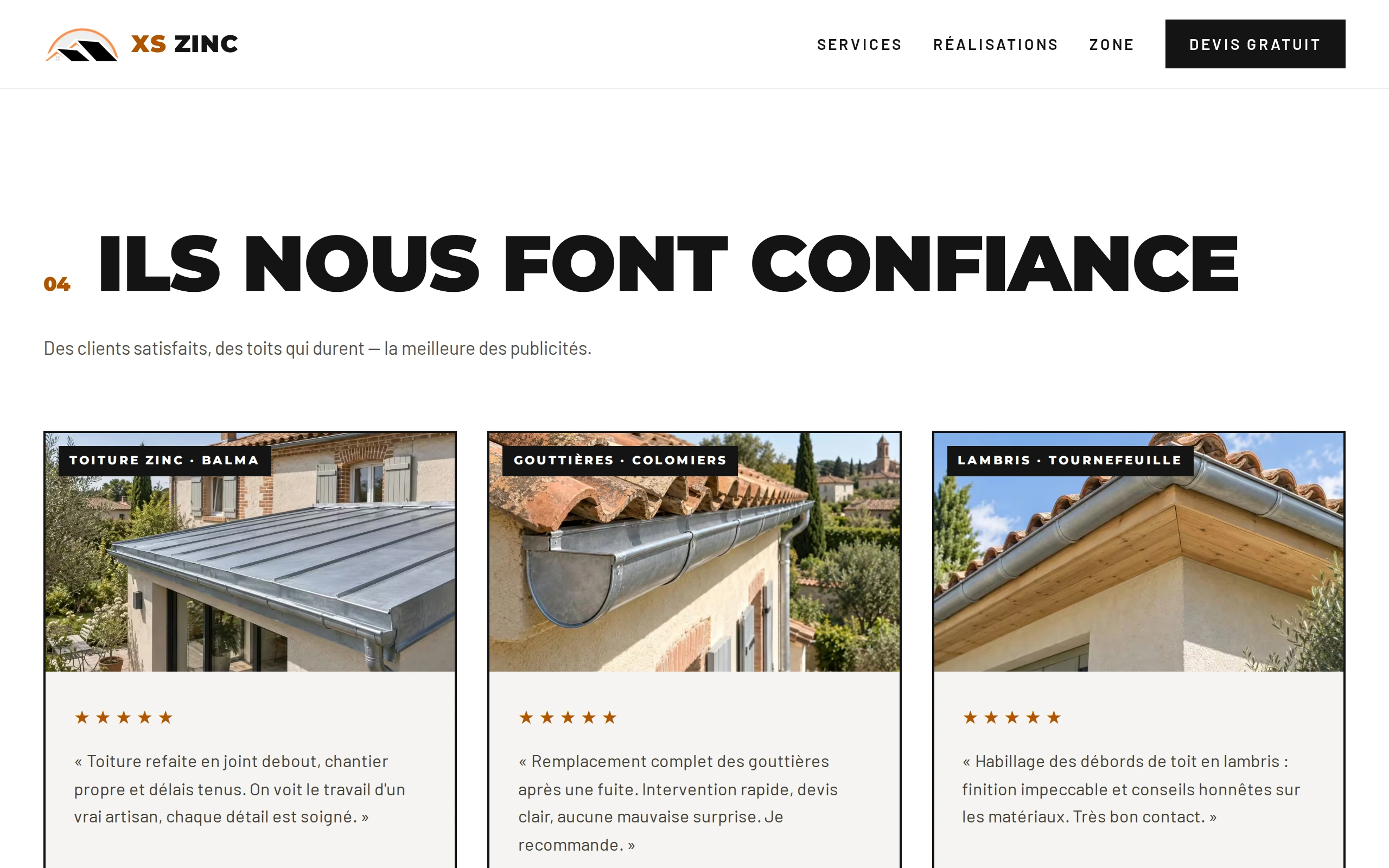 XS Zinc — Ils nous font confiance (écran)