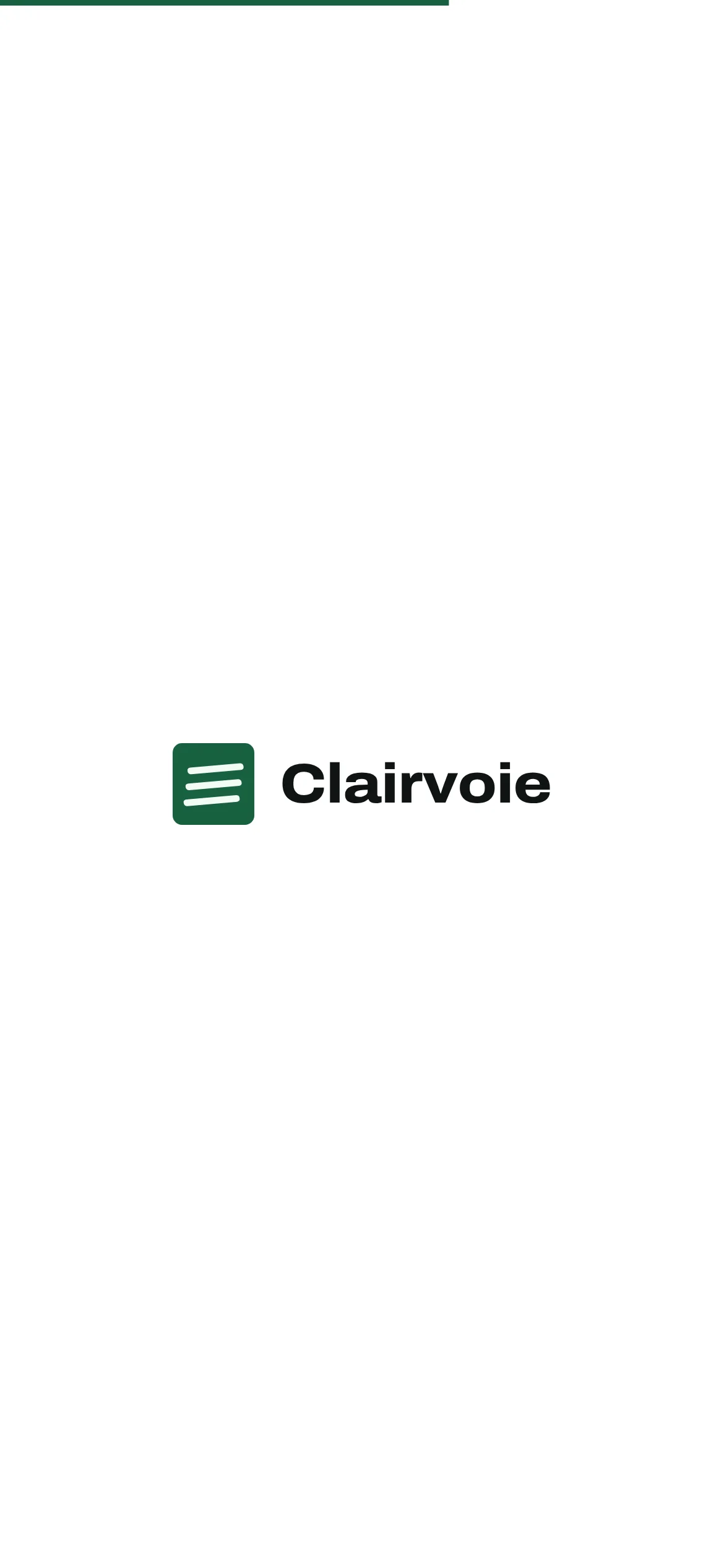 Clairvoie — Écran de chargement (téléphone)