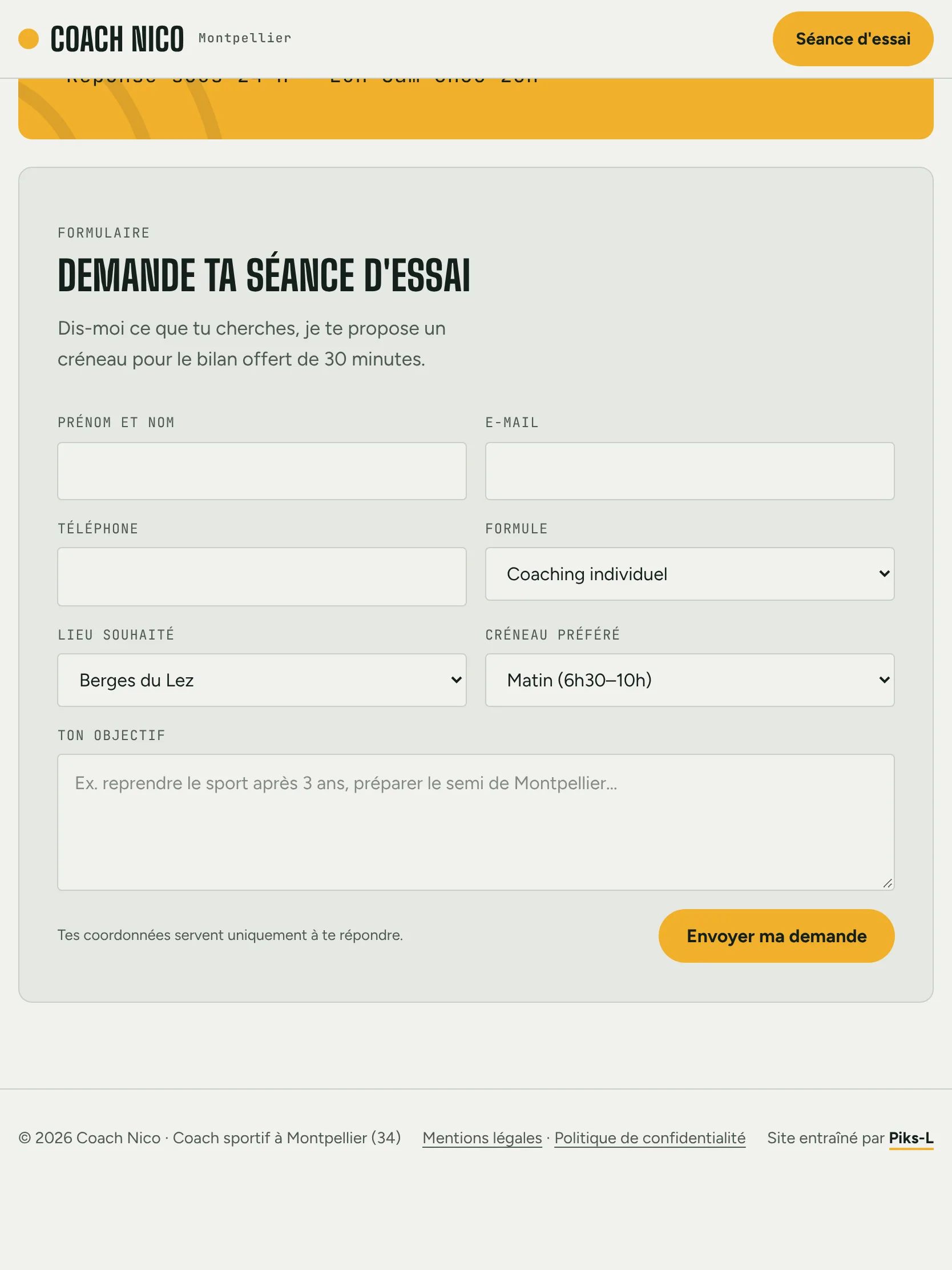 Coach Nico — Pied de page (tablette)