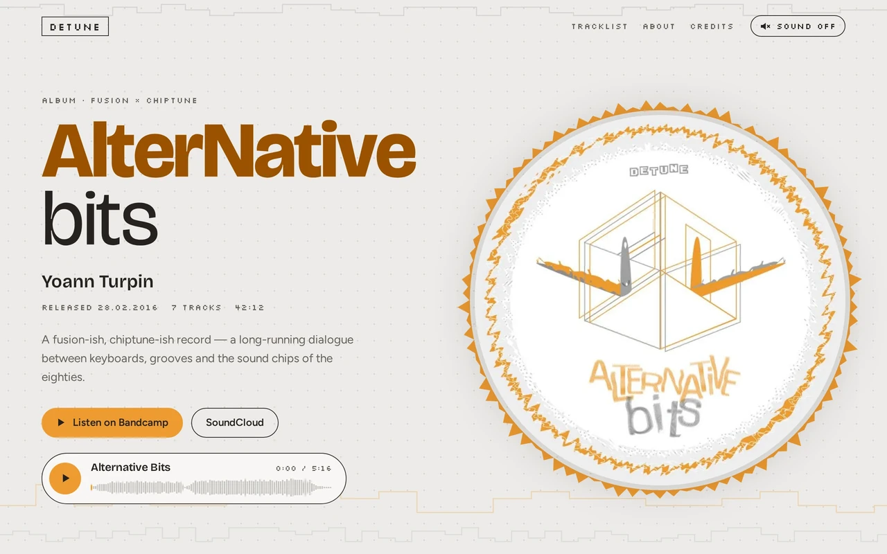 Page d'accueil du site AlterNative bits