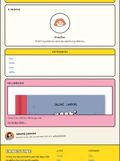 Ernestine — vue 3 en tablette