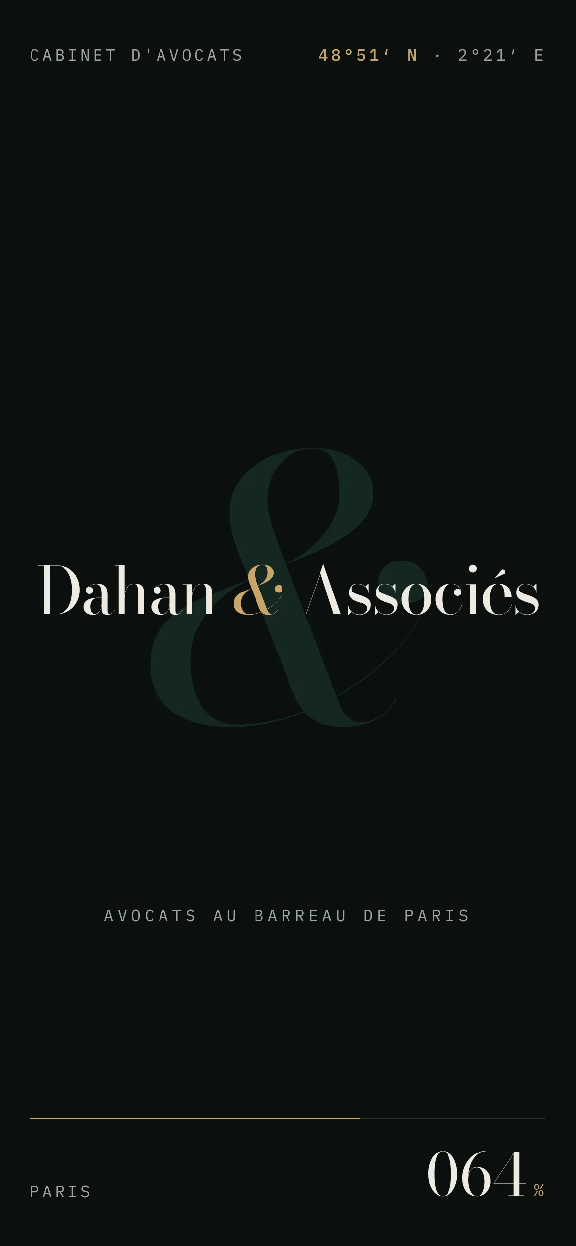 Dahan & Associés — Écran de chargement (téléphone)