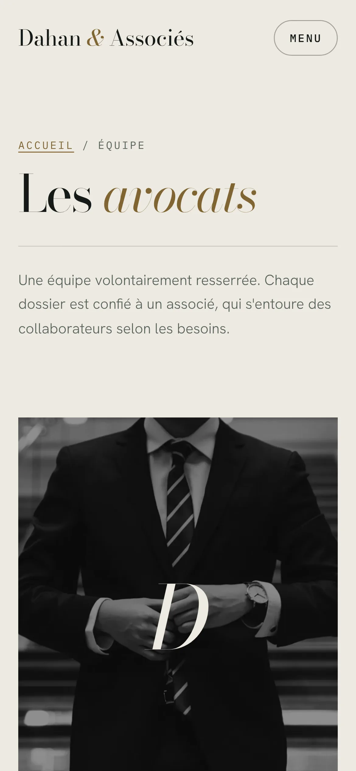 Dahan & Associés — L’équipe (téléphone)
