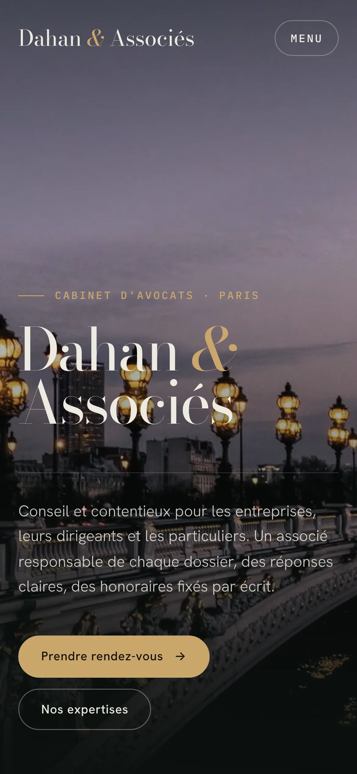 Dahan & Associés — Le film d’accueil (téléphone)