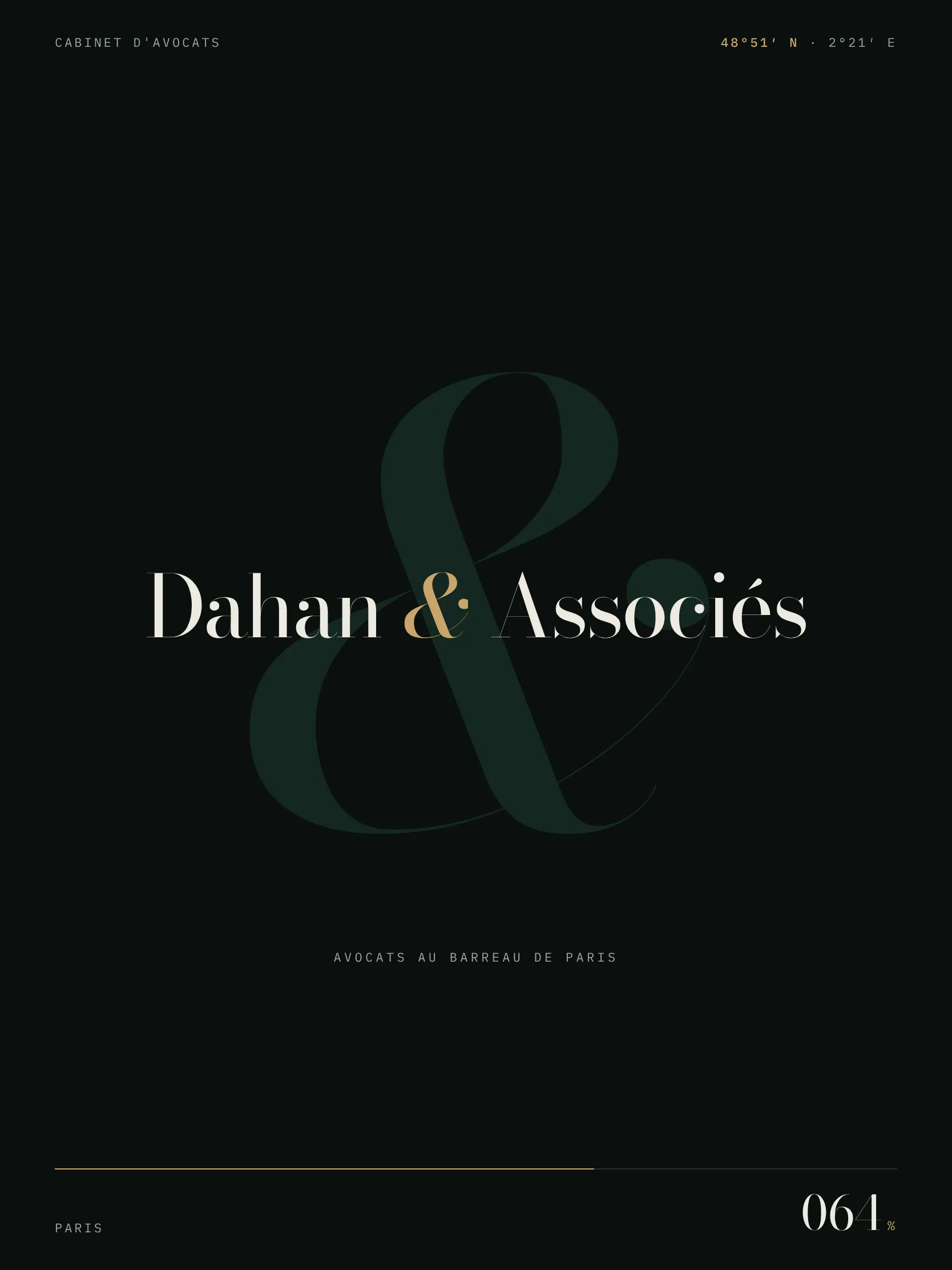 Dahan & Associés — Écran de chargement (tablette)