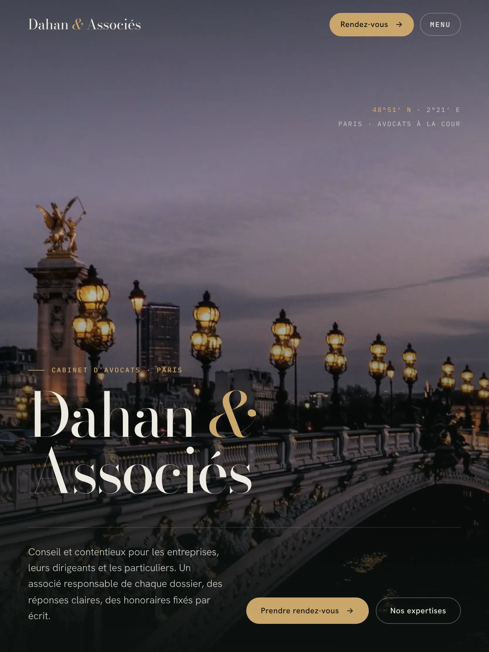 Dahan & Associés — Le film d’accueil (tablette)