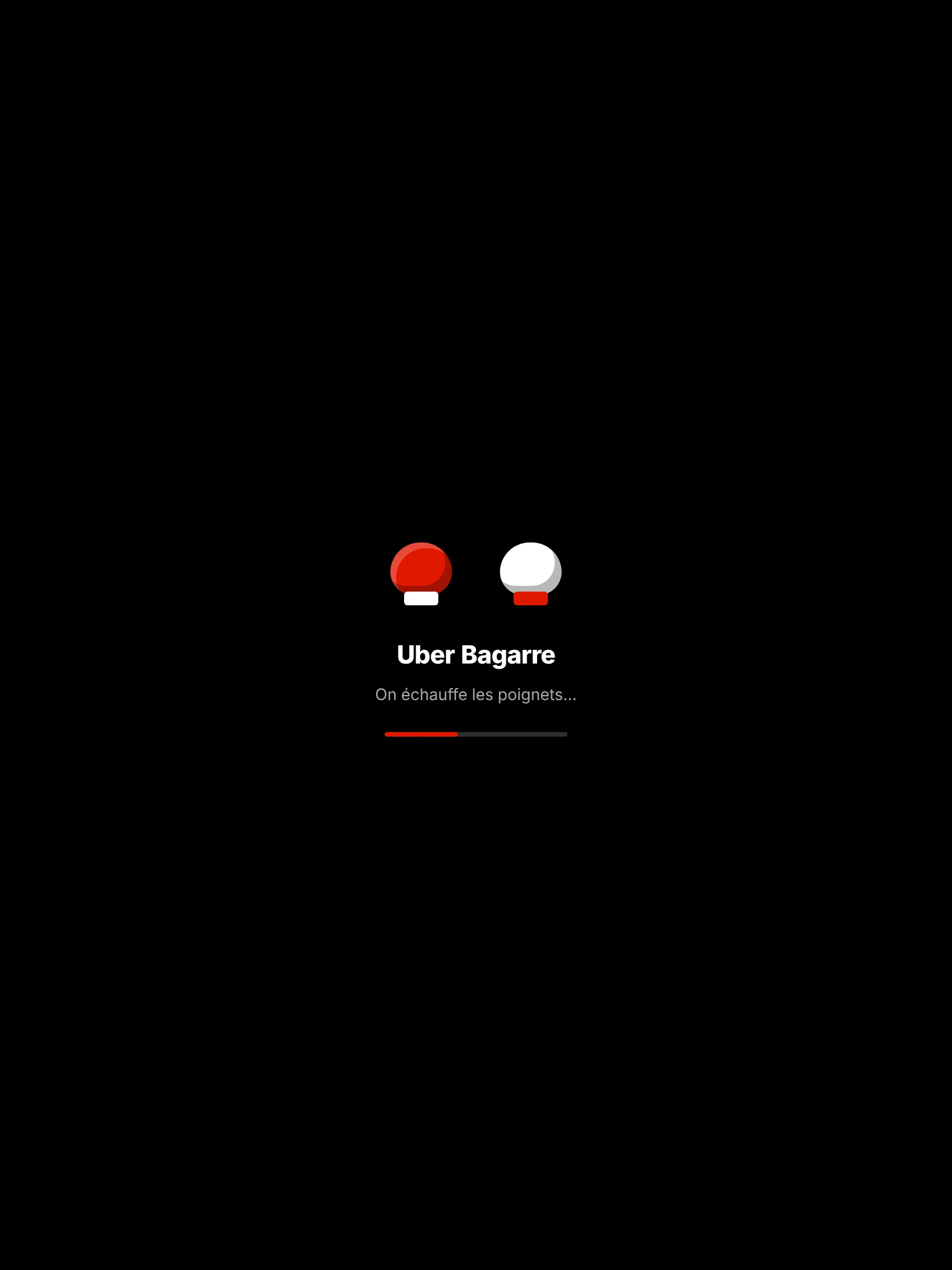 Uber Bagarre — Écran de chargement (tablette)