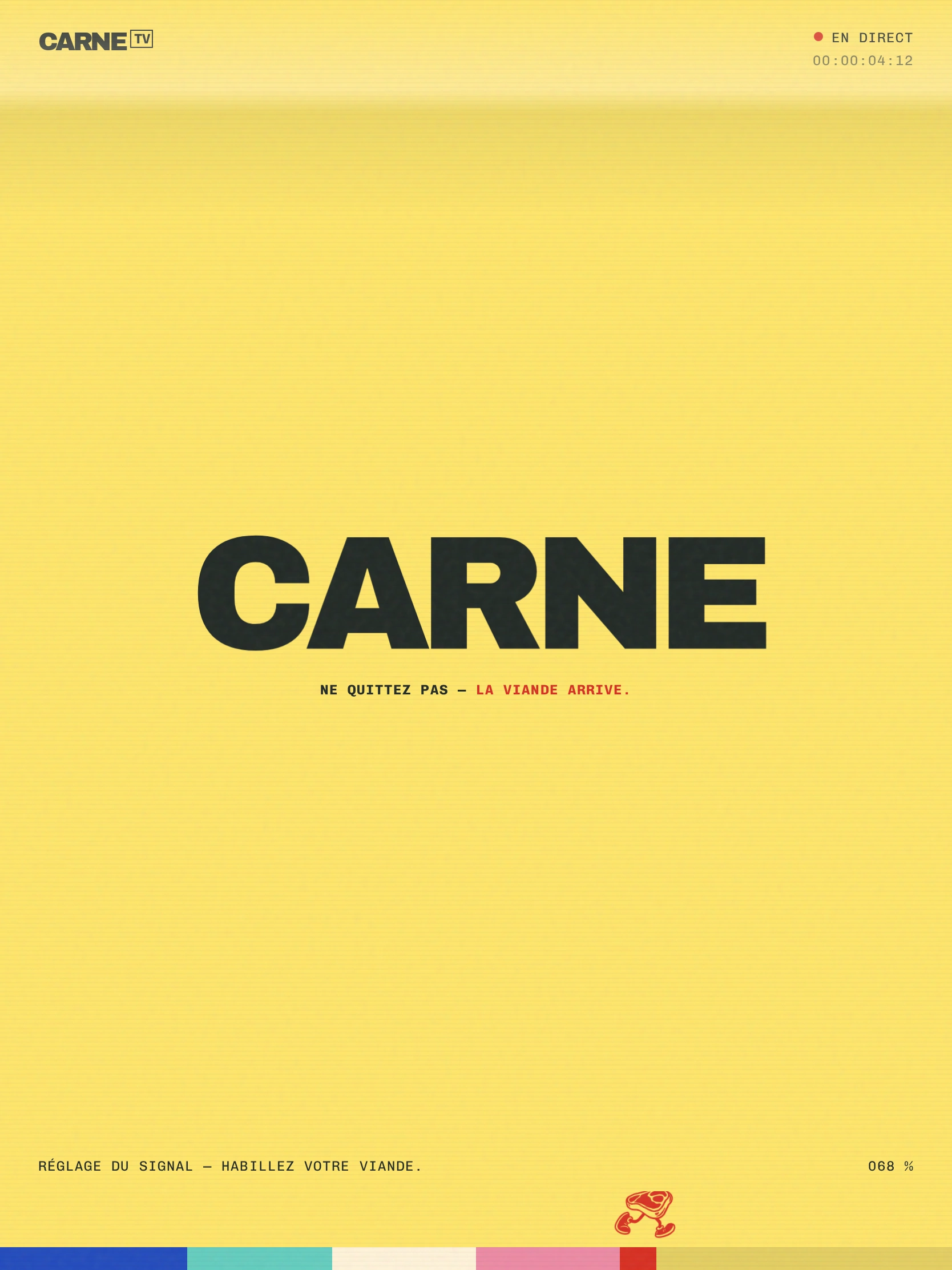 CARNE — Écran de chargement (tablette)