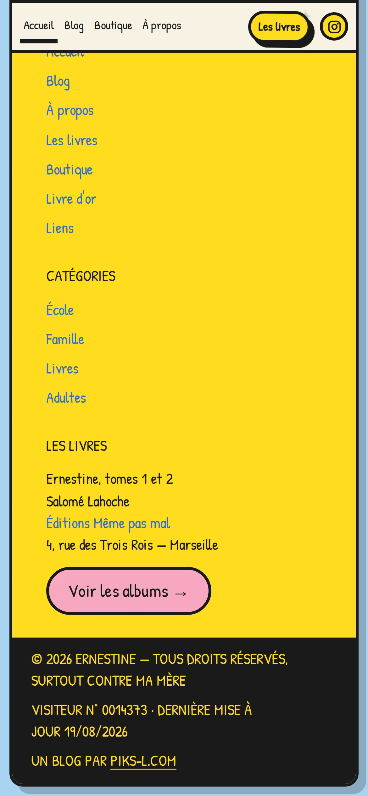 Ernestine — Pied de page (téléphone)