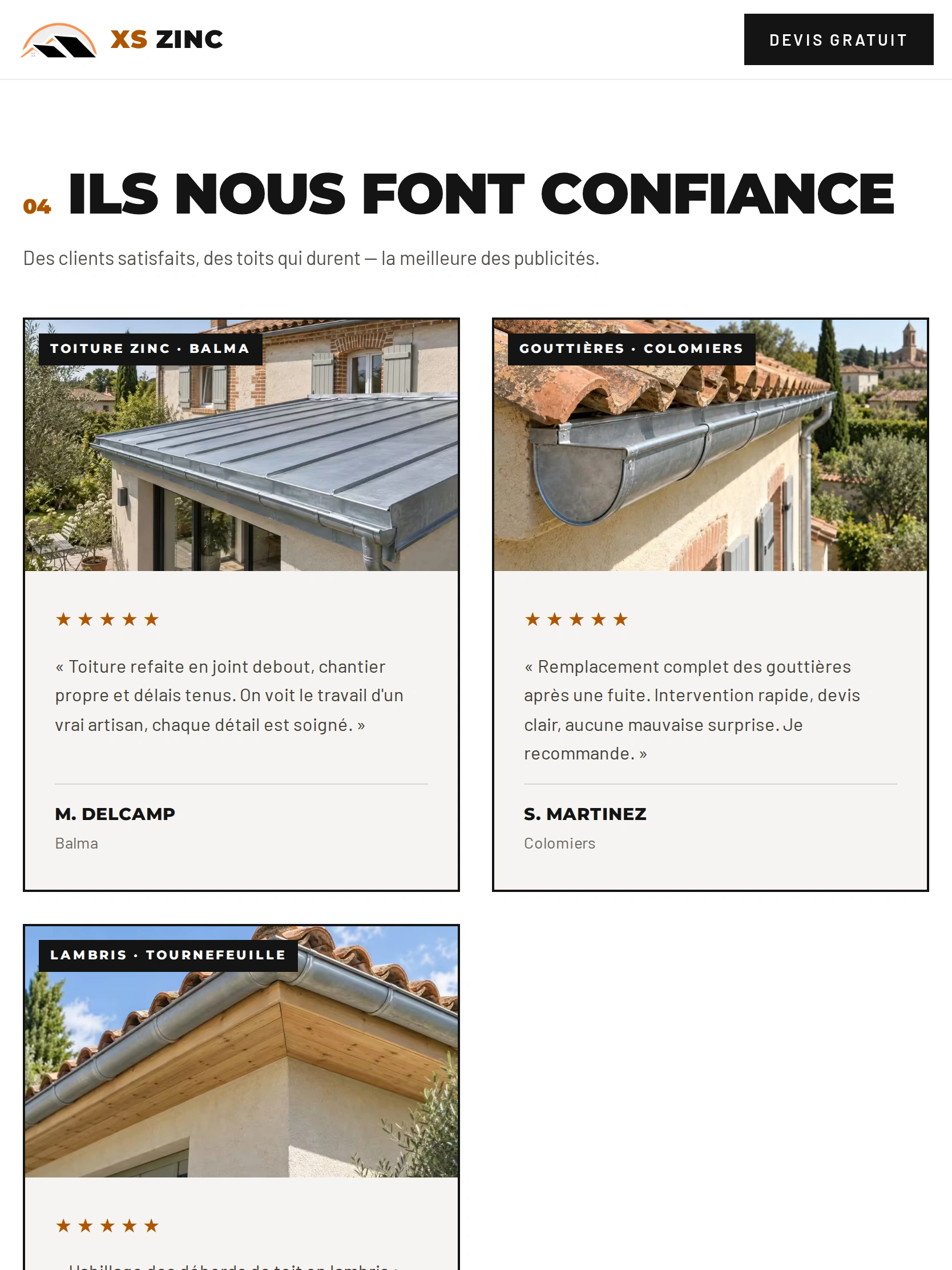 XS Zinc — Ils nous font confiance (tablette)